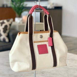 Coach Signature Collection White Handbag